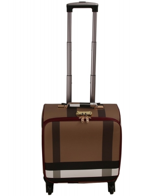 Signature Plaid Print Rolling Travel Bag LGPL01 RED